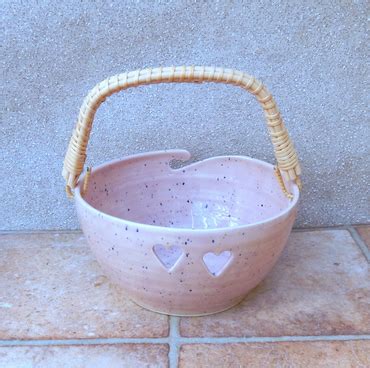 Yarn Bowl Knitting Or Crochet Wool Heart Hand T Folksy