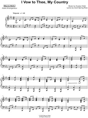 i vow to thee my country Sheet Music to download and print