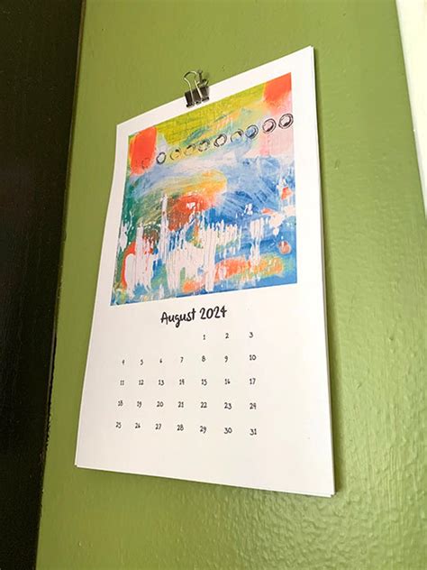 Wall Art Calendar 2024 Digital Download Printable Abstract Art - Etsy