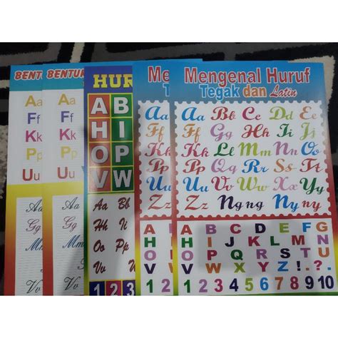 Jual Poster Edukasi Anak Belajar Mengenal Huruf Alphabet Shopee Indonesia