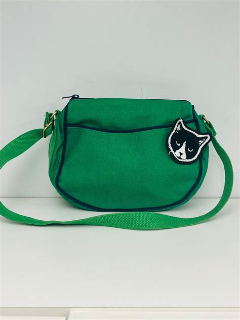 Kelly Green Canvas Shoulder Bag By Bags By Mimi Annapolis Etsy