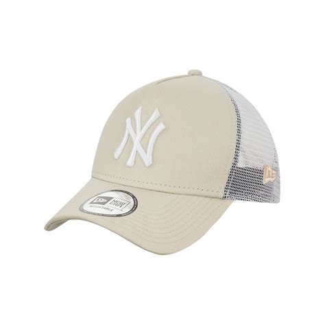 New Era Ny Yankees League Trucker Cap Fstnwhi Beige