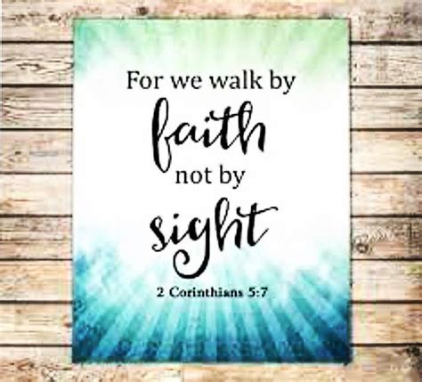 Walk by Faith, Not by Sight - Bible Verse Art Print