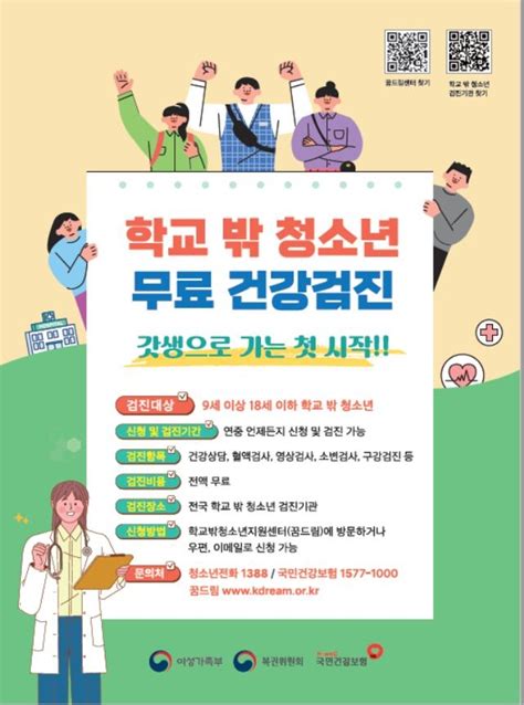 학교 밖 청소년 건강검진 무료로 받으세요 연합뉴스