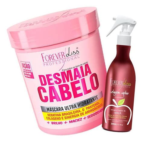 Kit Forever Liss Vinagre De Ma Desmaia Cabelo G Kit De