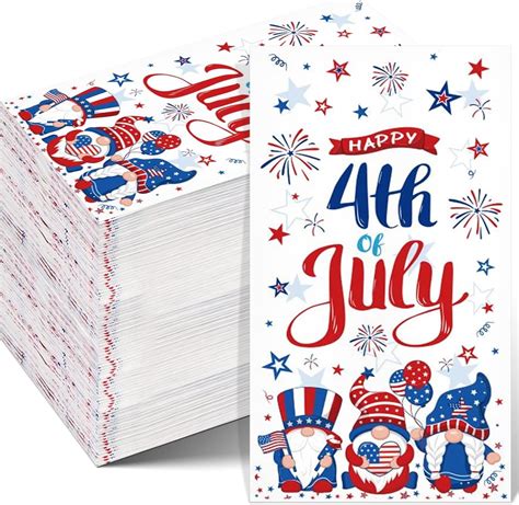 Amazon Gift Boutique 100 Happy 4th Of July Patriotic Guest 3 Ply