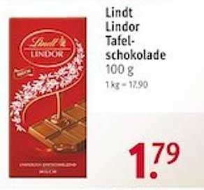 Lindt Lindor Tafelschokolade Angebot Bei Rossmann Prospekte De