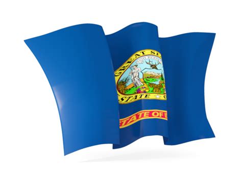 Waving Flag Illustration Of Flag Of Idaho