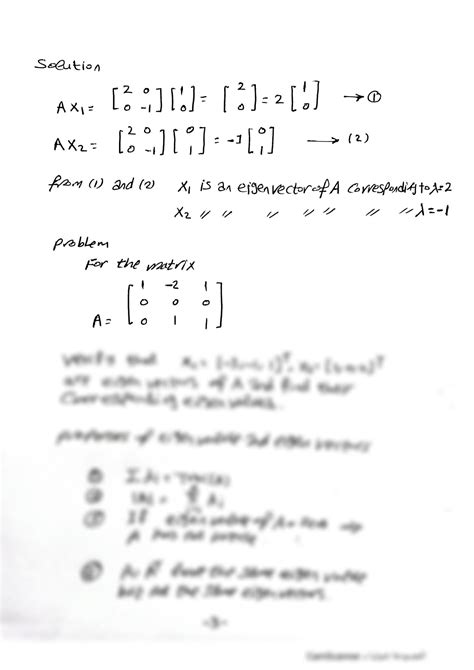 Solution Eigen Values And Eigen Vectors Studypool