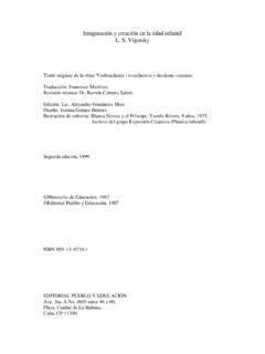 Imaginación y creación en la edad infantil L S Vigotsky imaginaci