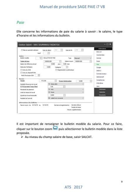 Manuel De Procedure Sage Paie I V Pdf