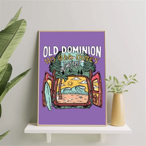 Old Dominion Tour 2023 Poster Set, Old Dominion No Bad Vibes Tour Dates ...