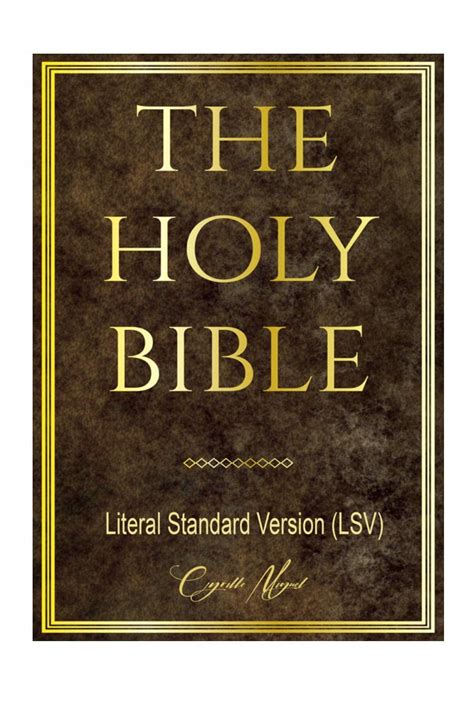 Holy Bible Literal Standard Version Lsv Edition 2022 By Bible Lsv