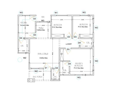 Astonishing Nigerian House Plan Modern 3 Bedroom Bungalow Throughout 3