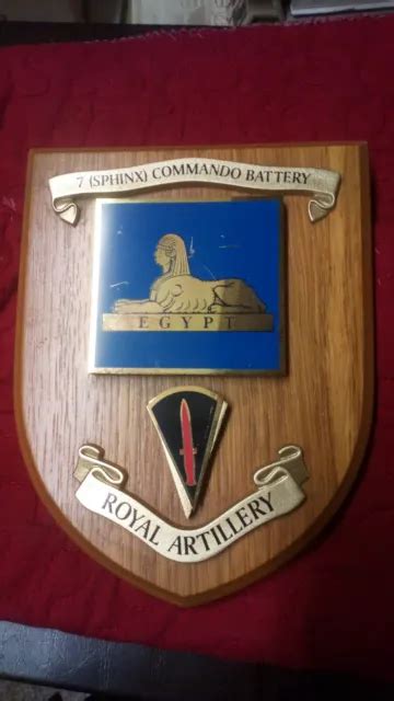 UNE PLAQUE 7 Sphinx Commando Batterie Royal Artillerie Anglais EUR 40