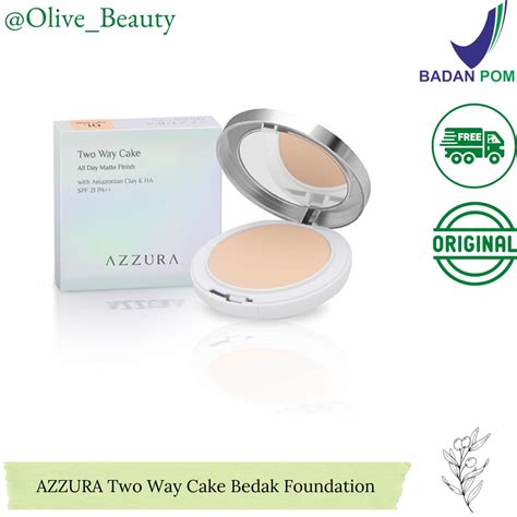 Jual AZZURA Two Way Cake Matte Finish Bedak Foundation Spf 21 Shopee