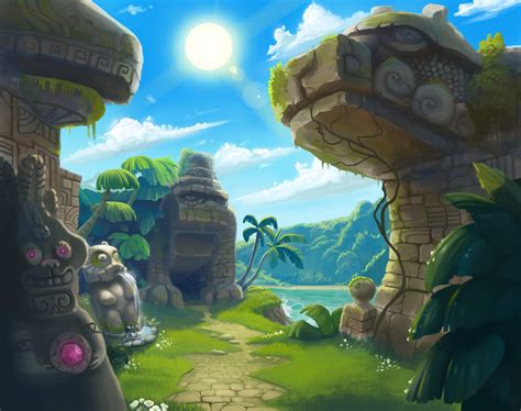 Old Ruins - Cartoon Background by M4ximuss on DeviantArt