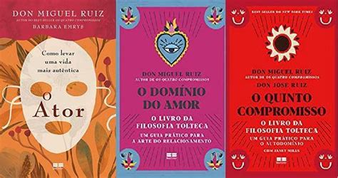 KIT 3 LIVROS Don Miguel Ruiz O ator O quinto compromisso O domínio