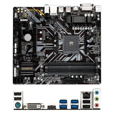 Motherboard Gigabyte B M Ds H V Am B Ddr Usb