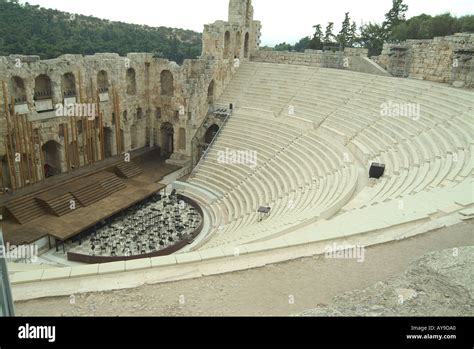 Dionysus Theatre Athens Stock Photo Alamy