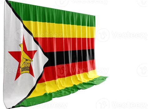 Zimbabwe Flag Curtain In 3d Rendering Called Flag Of Zimbabwe 31781989 Png