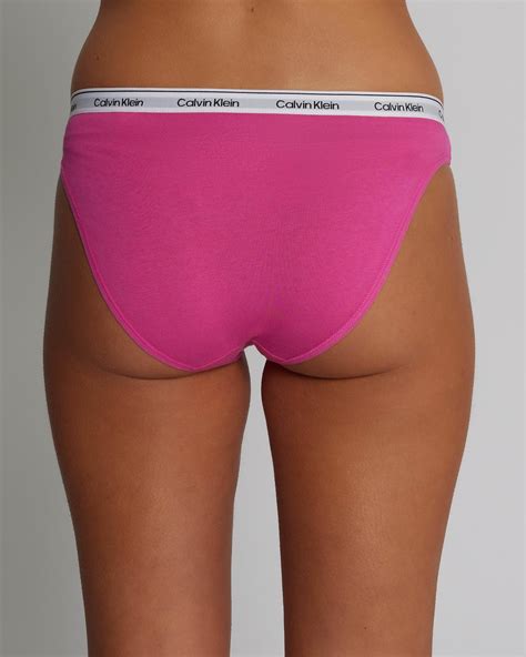 Shop Calvin Klein Modern Logo Bikini Brief In Fuchsia Fedora Fast