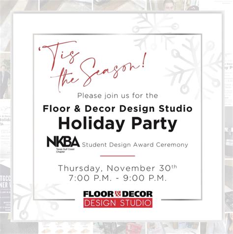 Floor Decor Design Studio Holiday Party Nkba Tgcc Student Design