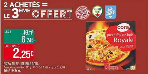 Promo Cora Mini Pizza Feu De Bois Jambon Fromage Chez Migros France