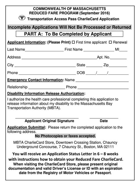 Mbta Disability Pass Application - Fill Online, Printable, Fillable ...