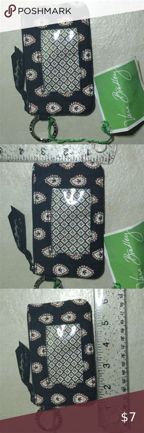 Vera Bradley Black Paisley ID Zip Case NWT | Vera, Vera bradley, Paisley