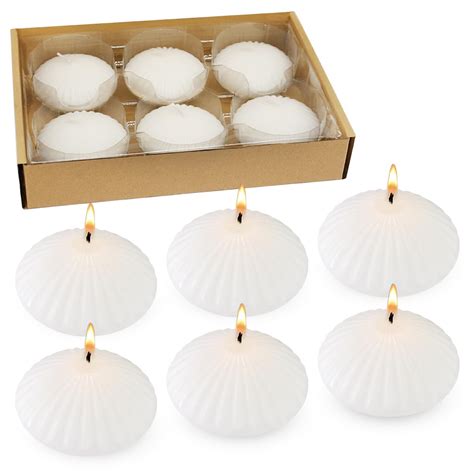 White Floating Candles Inch Stripe Float Candles Large Water