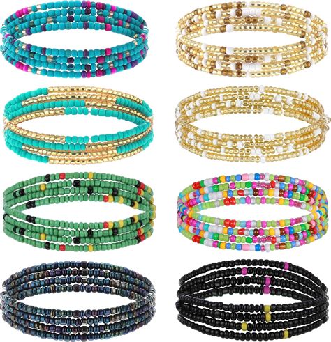 Ouligay 8pcs Waist Beads For Women African Belly Beads