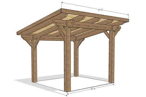 X Sloped Pergola Angle Frame Front Side Ontario Outdoor