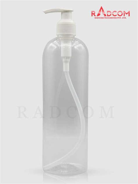 500ML Boston Clear Pet Bottle With White Left Right Dispenser Pump