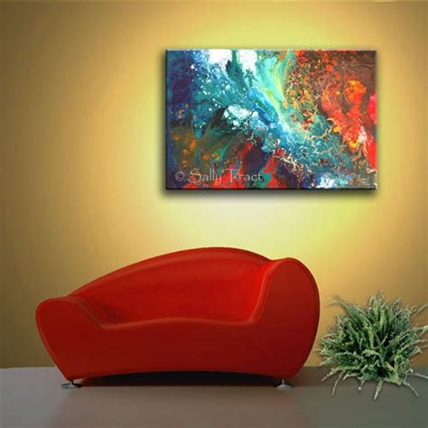 Embellished Abstract Giclée Print on Stretched Canvas Etsy Giclee