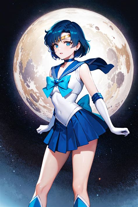 Ai Art Lora Model Sailor Mercury Sailor Moon Pixai Anime Ai Art