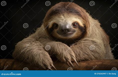 A Beautiful Photograph of the Pygmy Three-toed Sloth Stock Illustration ...