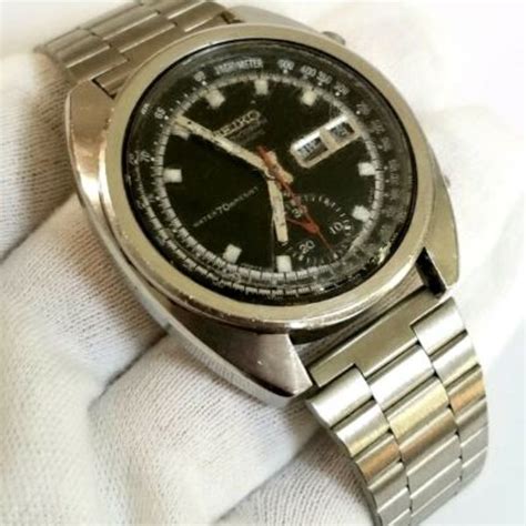 Seiko Chronograph Automatic 6139 6011 Wrist Watch 1970s Runs Keeps Time Nr Watchcharts Marketplace