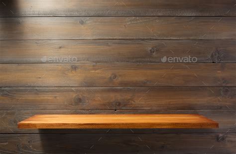 Wooden Shelf At Plank Background Texture Stock Photo By Seregam Photodune