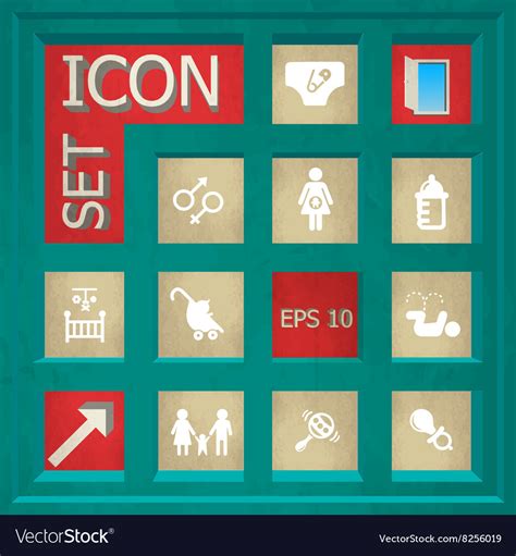 Icon set Royalty Free Vector Image - VectorStock