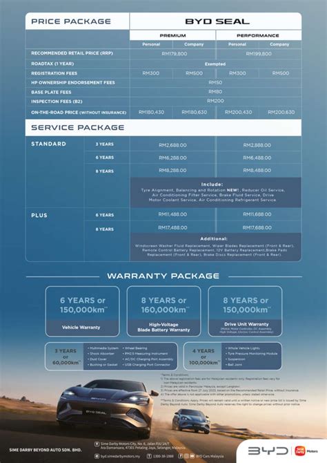 BYD Seal Brochure Price Warranty Service Package Paul Tan S