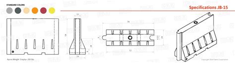 Plastic Jersey Barrier Dimensions