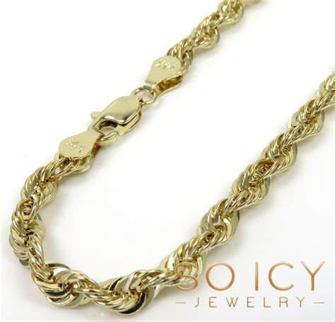 Buy 14k Yellow Gold Solid Rope Bracelet 8.50 Inch 4mm Online at SO ICY ...