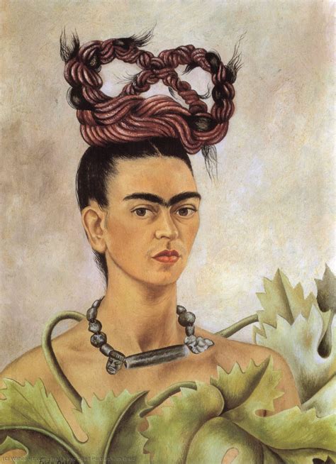 Paintings Reproductions Self Portrait With Braid 1941 By Frida Kahlo