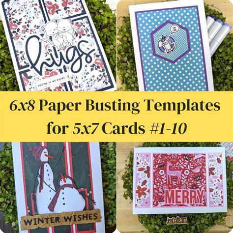 Card Sketches And Paper Busting Templates For X Paper And X Cards