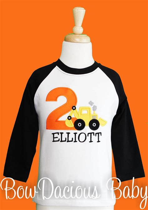 Personalized Digger Birthday Shirt Construction Birthday Etsy