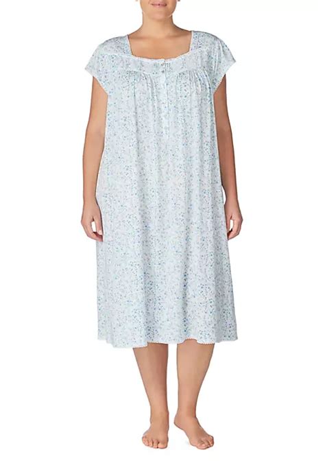 Eileen West Plus Size Cap Sleeve Waltz Nightgown Belk