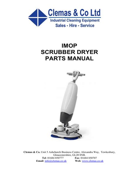 IMOP SCRUBBER DRYER PARTS MANUAL | Manualzz