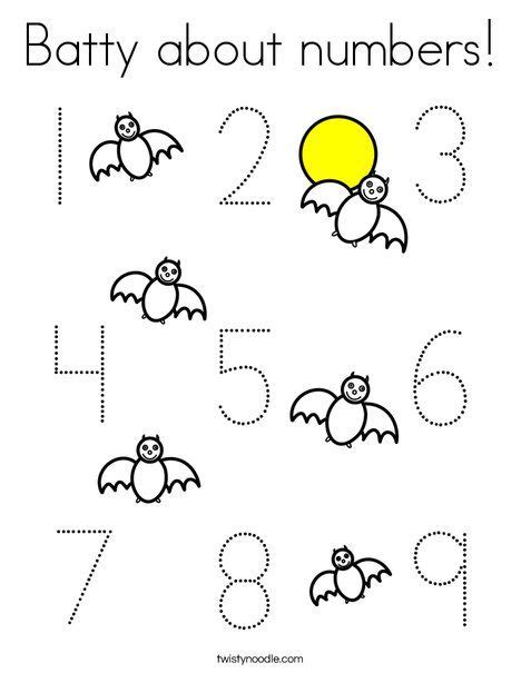 Twisty Noodle Worksheets 1 10