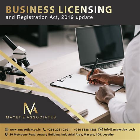 Business Licensing And Regsitration Act 2019 Mayet And Associates